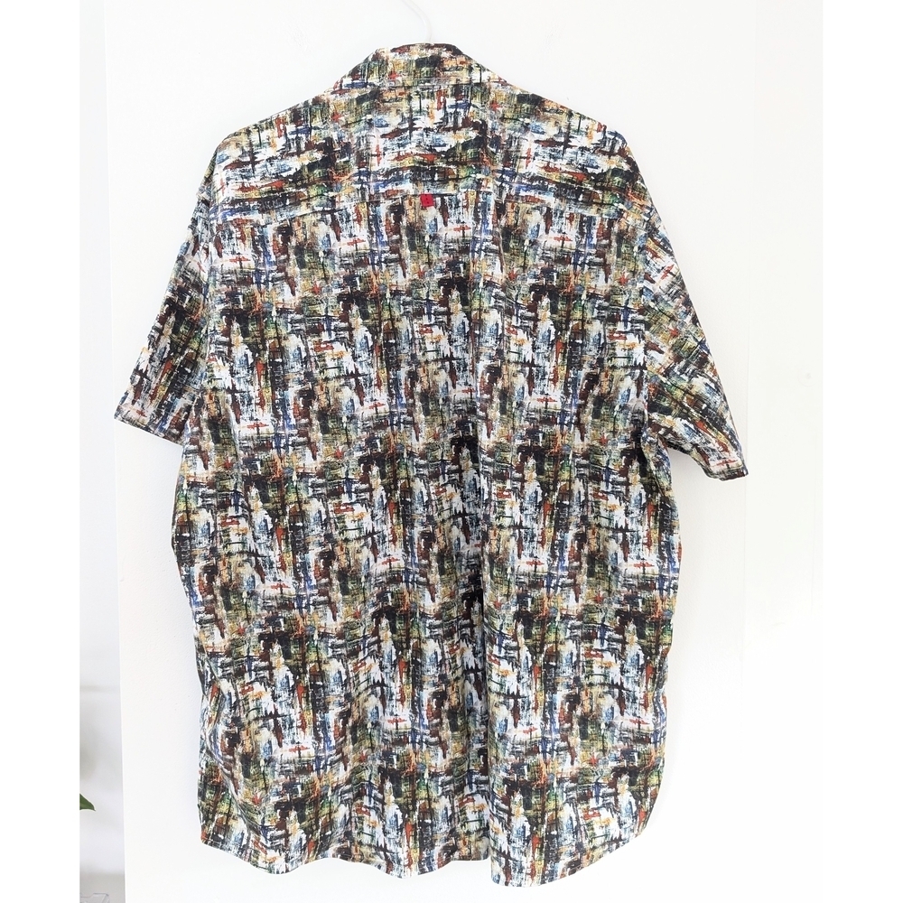 7 Downie St. London Couture Button Down Short Sleeve Shirt - Size 1X - Picture 7 of 10